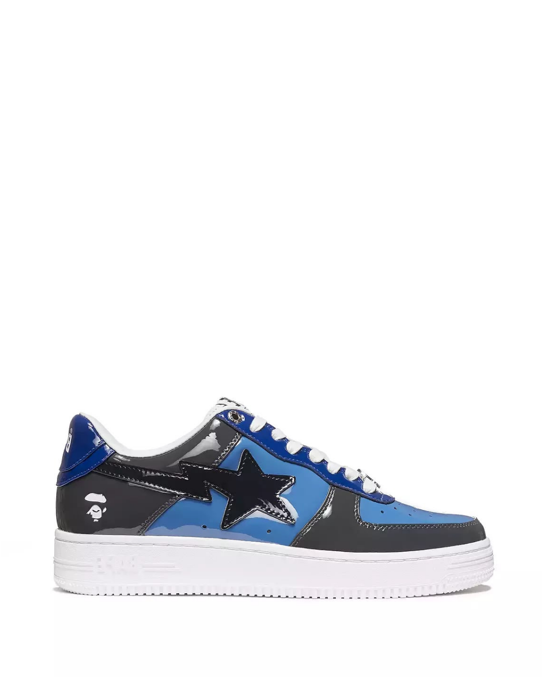A Bathing Ape Bape Sta Low Color Camo Combo in navy and blue.