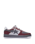 A Bathing Ape Bape Sta #2 M1 sneakers in the burgundy and grey