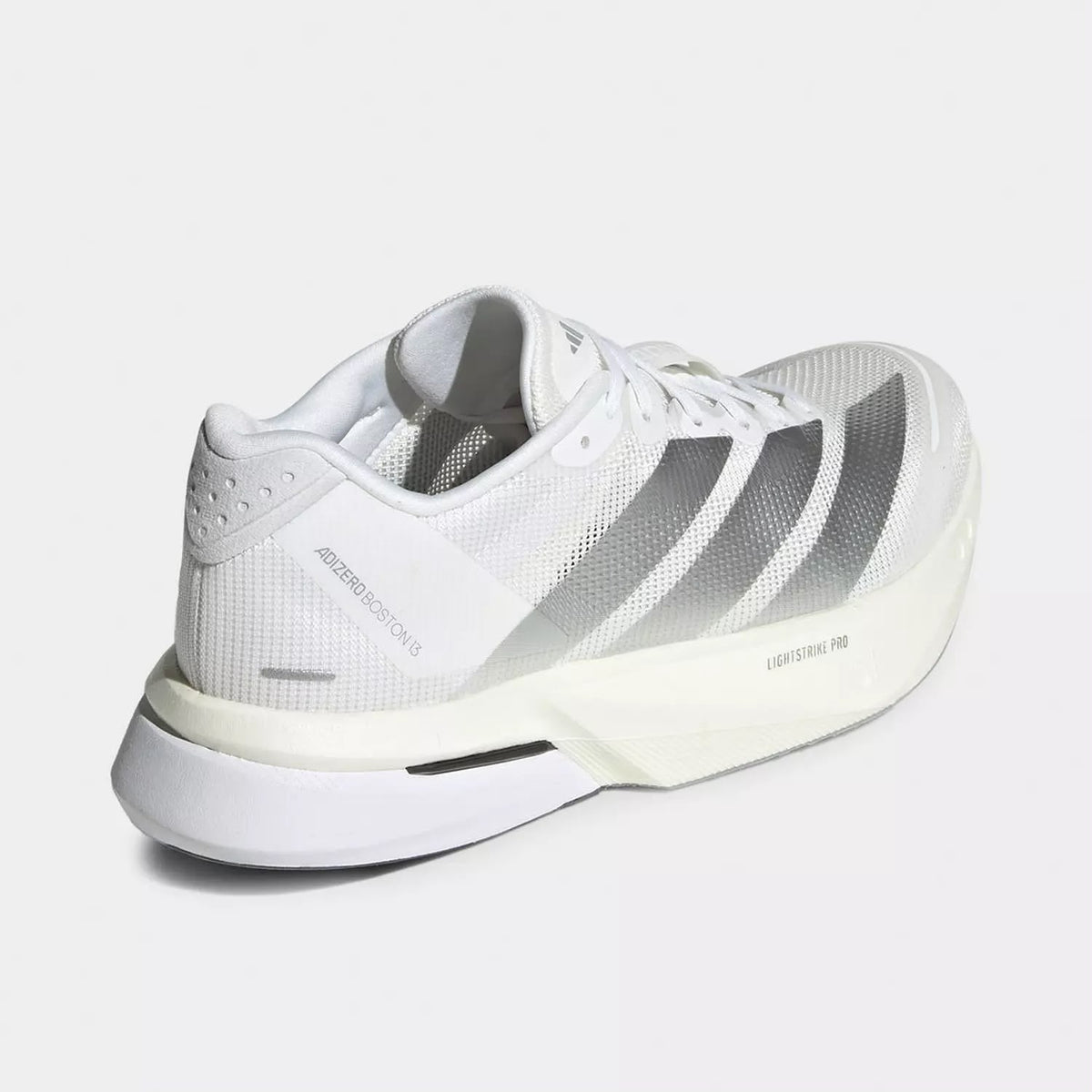 ADIZERO BOSTON 13 SHOES White / Matte Silver - Dash Grey