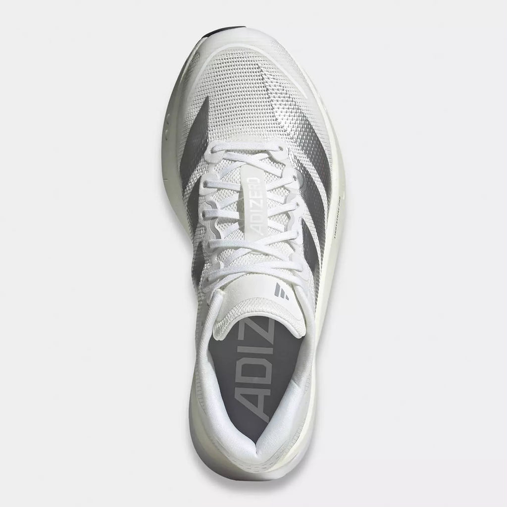 ADIZERO BOSTON 13 SHOES White / Matte Silver - Dash Grey