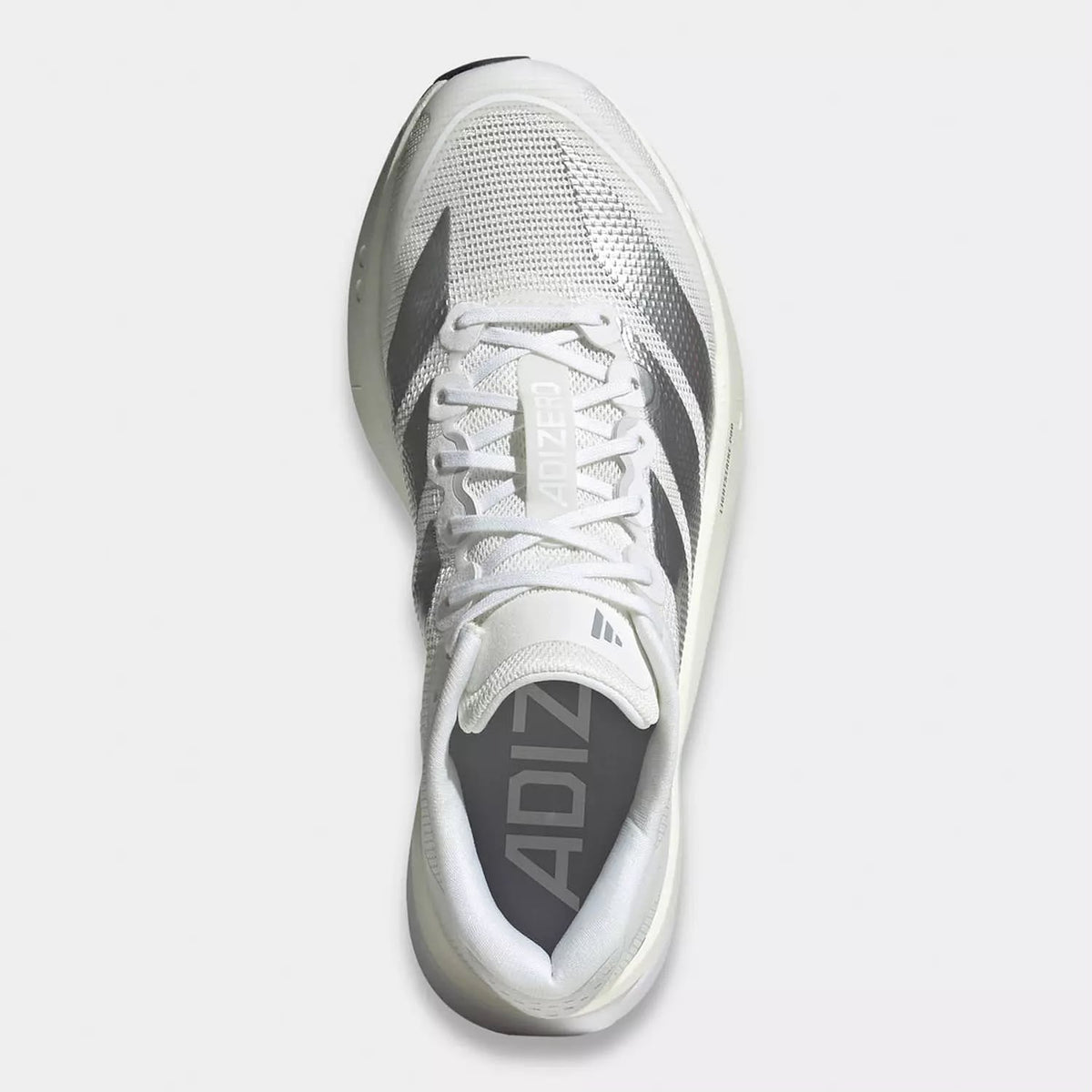 ADIZERO BOSTON 13 SHOES White / Matte Silver - Dash Grey