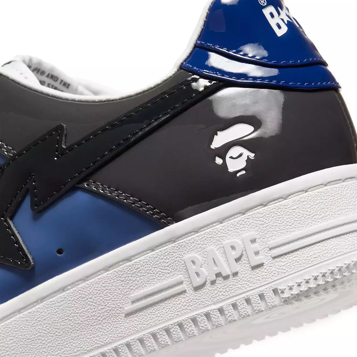 A Bathing Ape Bape Sta Low Color Camo Combo in navy and blue.