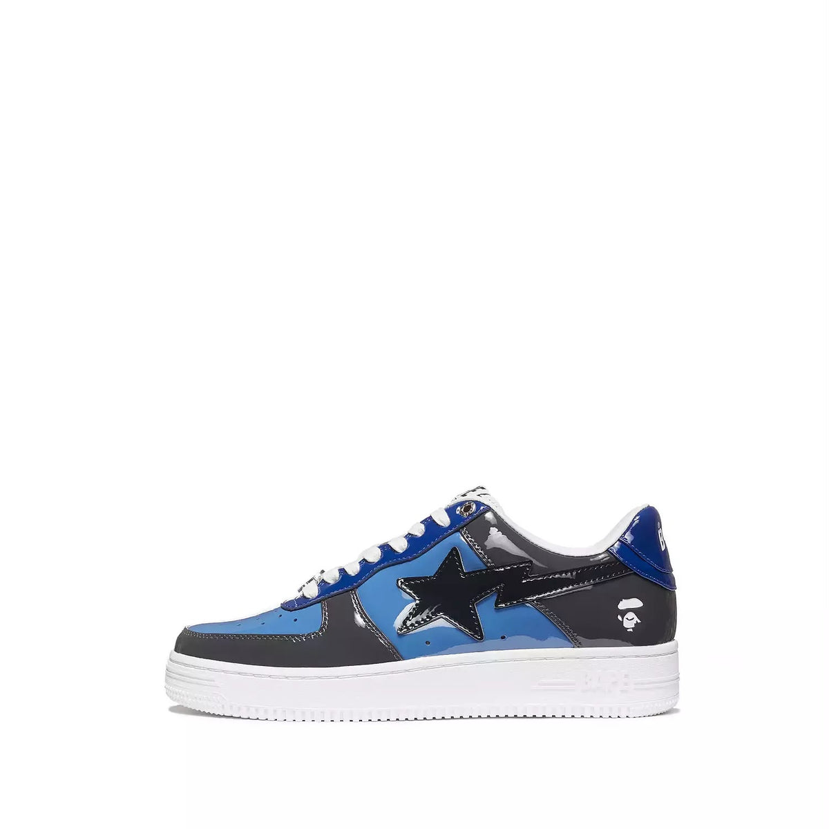 A Bathing Ape Bape Sta Low Color Camo Combo in navy and blue.