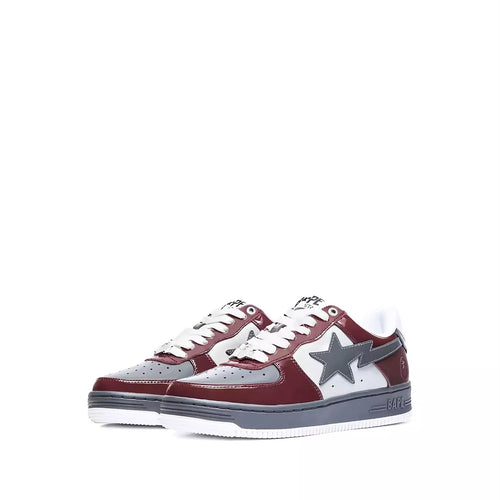 A Bathing Ape Bape Sta #2 M1 sneakers in the burgundy and grey