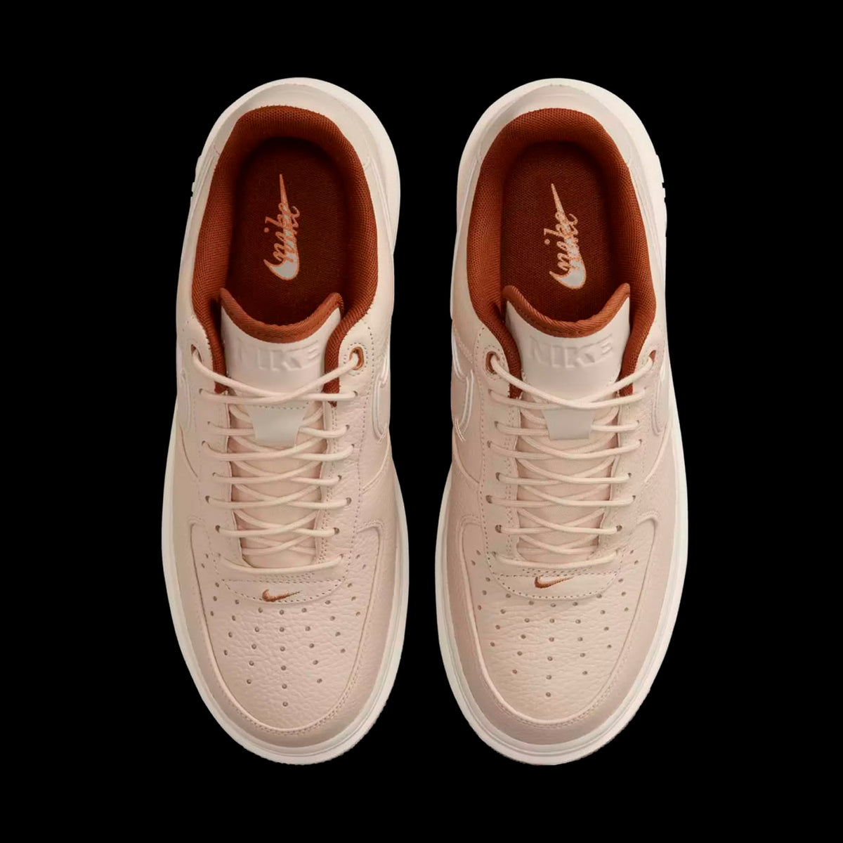 NIKE AIR FORCE 1 LUXE Pearl White/ Pale Ivory-Pecan-Gum Yellow